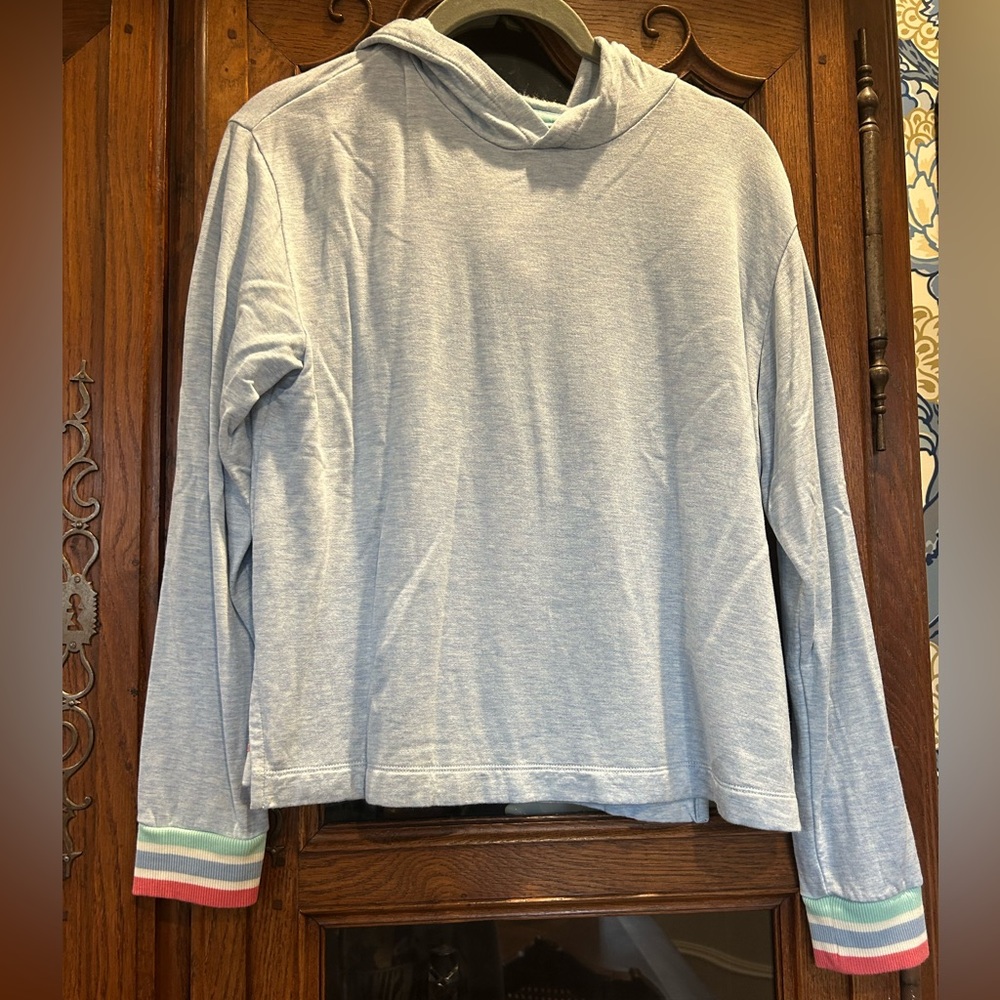 Vineyard Vines - Girls Dreamcloth hoodie pullover - heather blue - girls 14/L